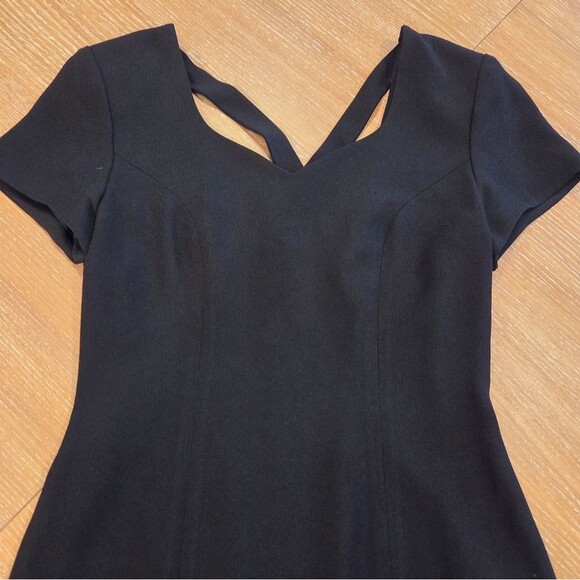Nordstrom Preview Collection Women's Simple Little Black Dress Short Sleeve  6 - Picture 4 of 5